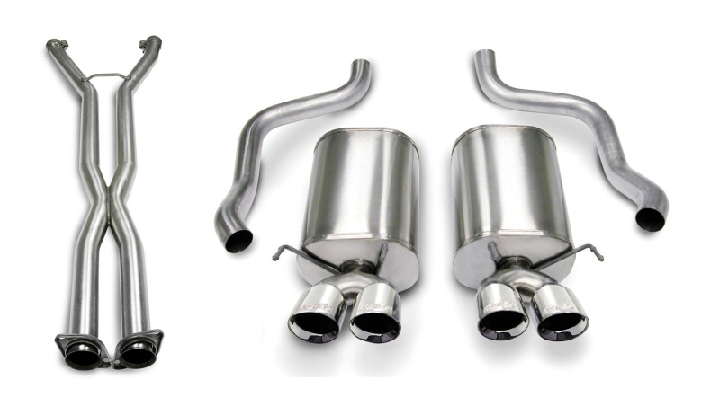 Chevrolet Corvette C6 Performance Exhaust - Rear - CORSA Performance - Sport Series Cat-Back Dual Rear Exit with Twin 3.5in. Tips - Polished - `07-`08